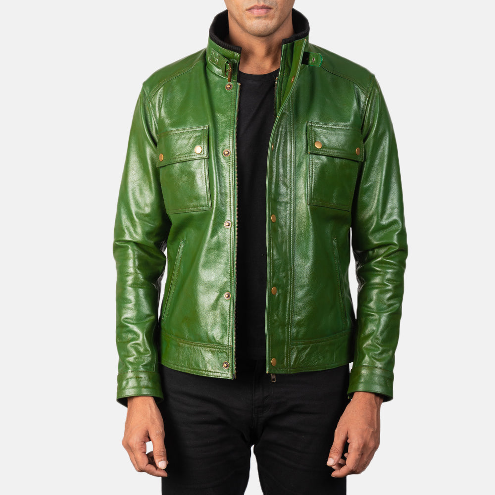 Moto jacket green 2025