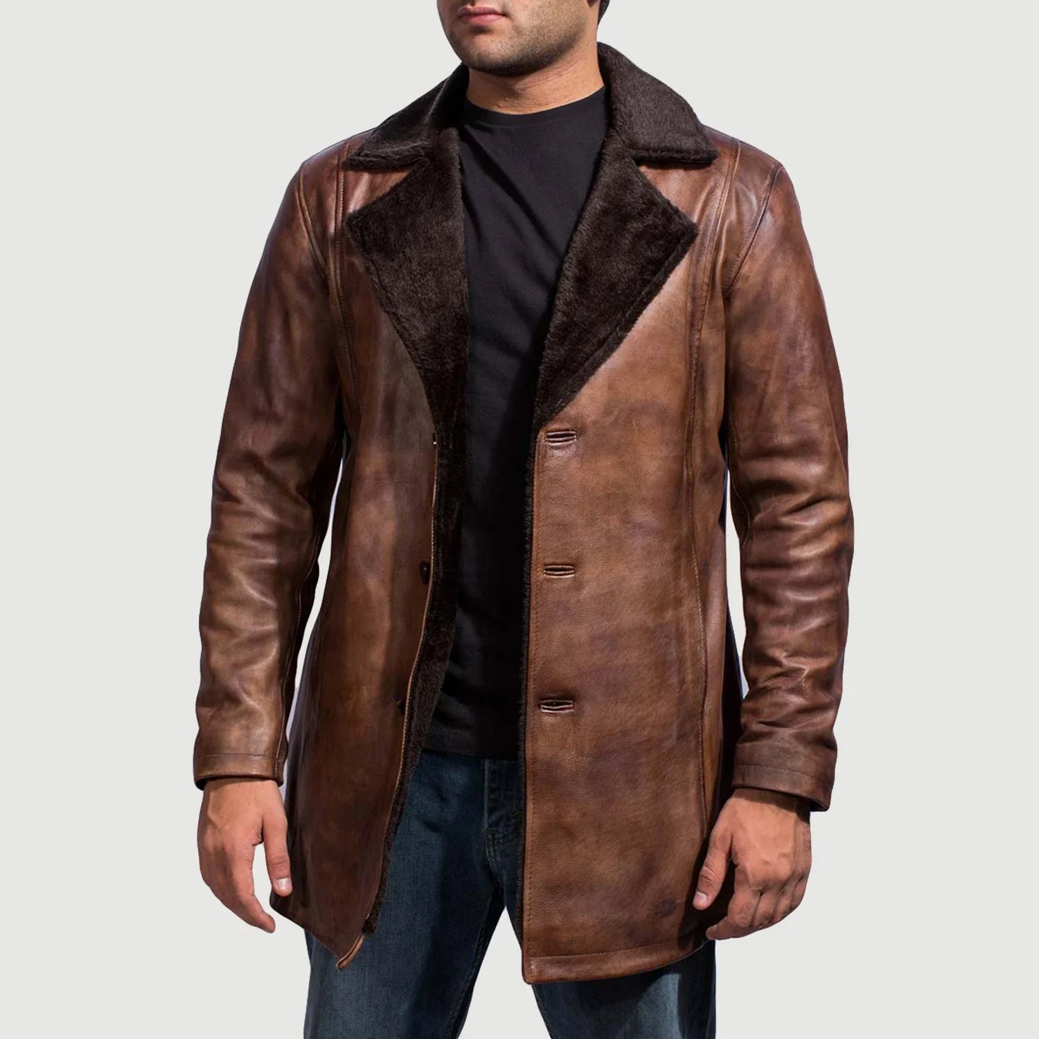 Suede fur coat mens hotsell