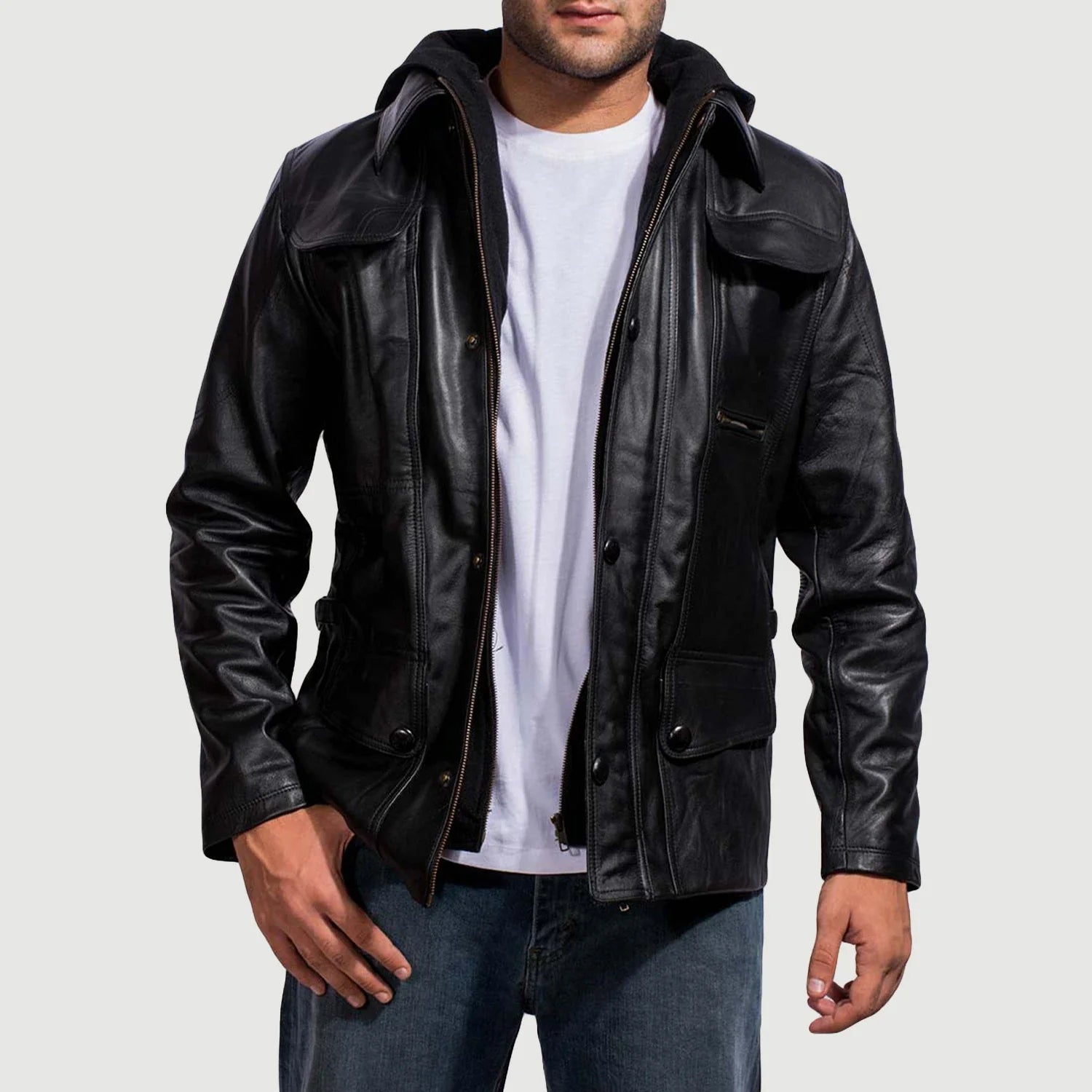Men's Hooded Leather Jackets | Functional & Stylish | The Jacket