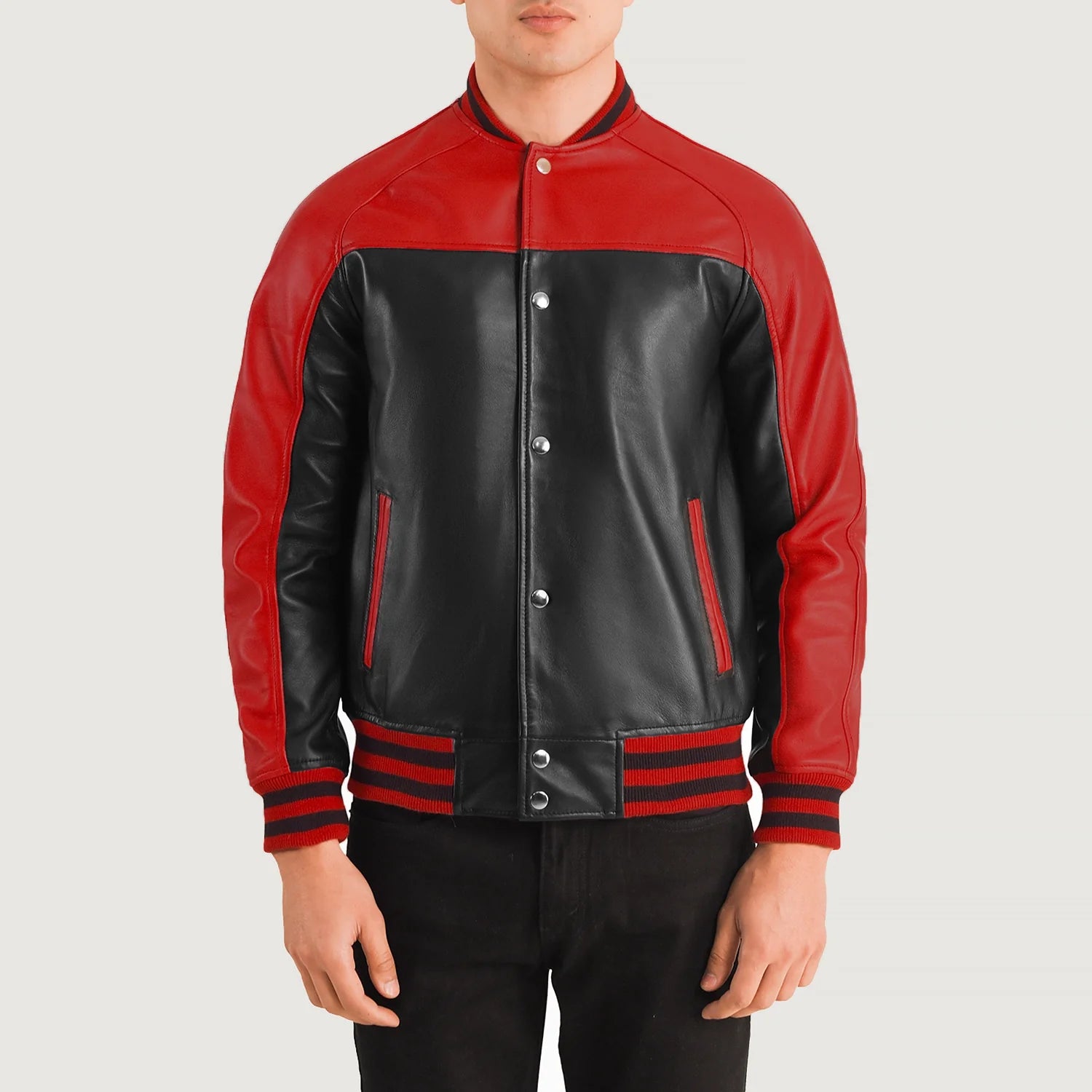 Red Leather Jackets For Men Buy Men s Red Leather Jackets in UAE The Jacket Maker