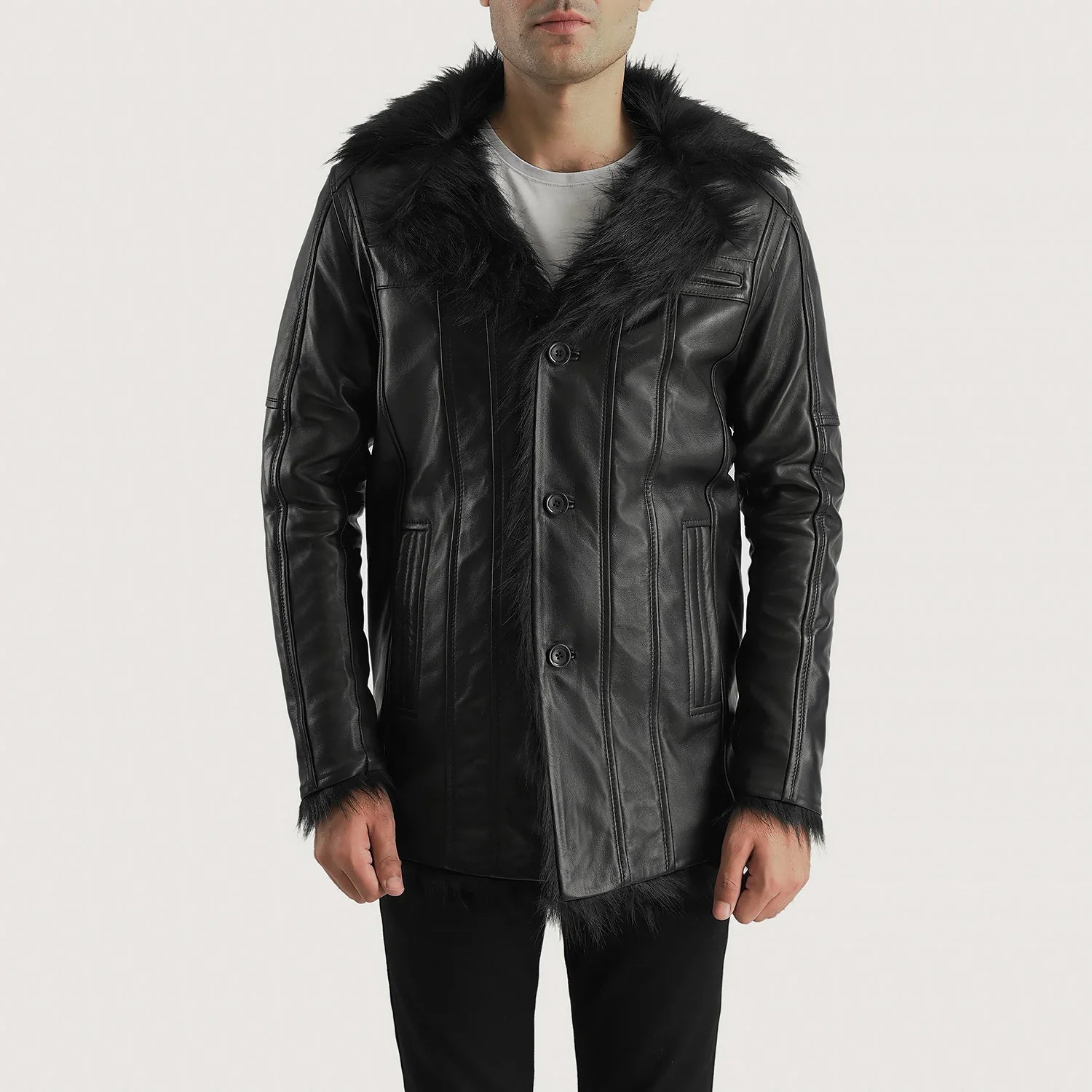 Men s Fur Shearling Coats Buy Fur Shearling Coats For Men in UAE The Jacket Maker