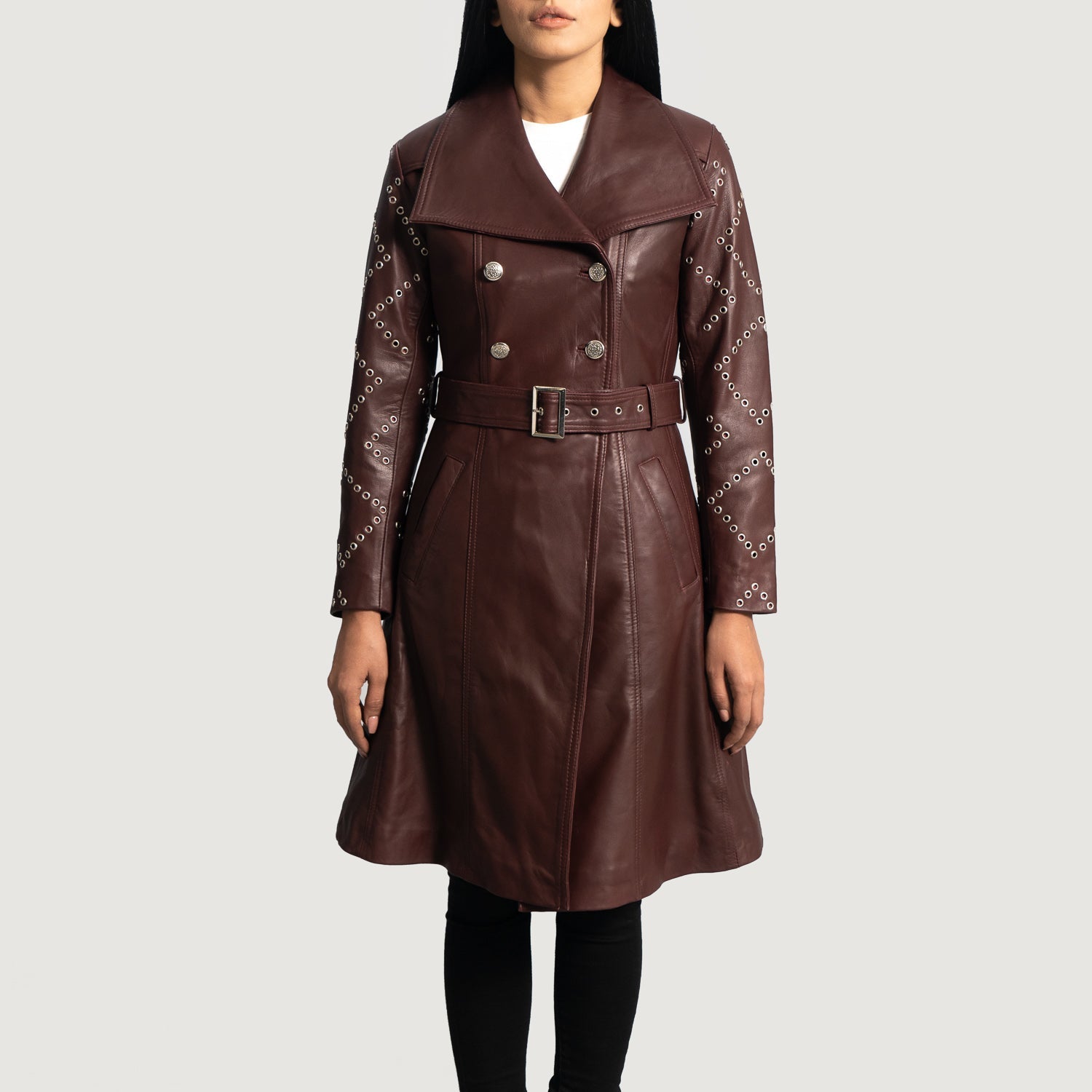 Women's Missoni Maroon Leather Trench Coat – The Jacket Maker