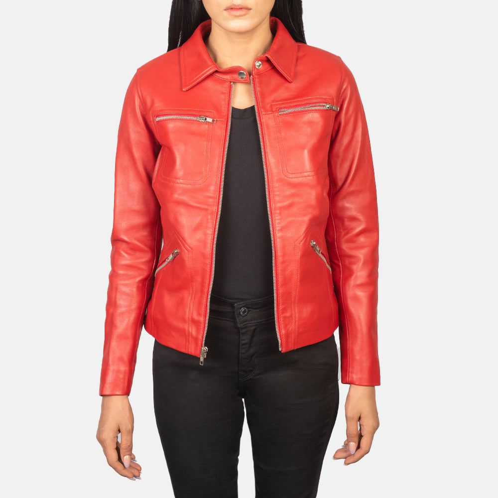 Red Leather Jackets For Women Buy Women s Red Leather Jackets in UAE The Jacket Maker