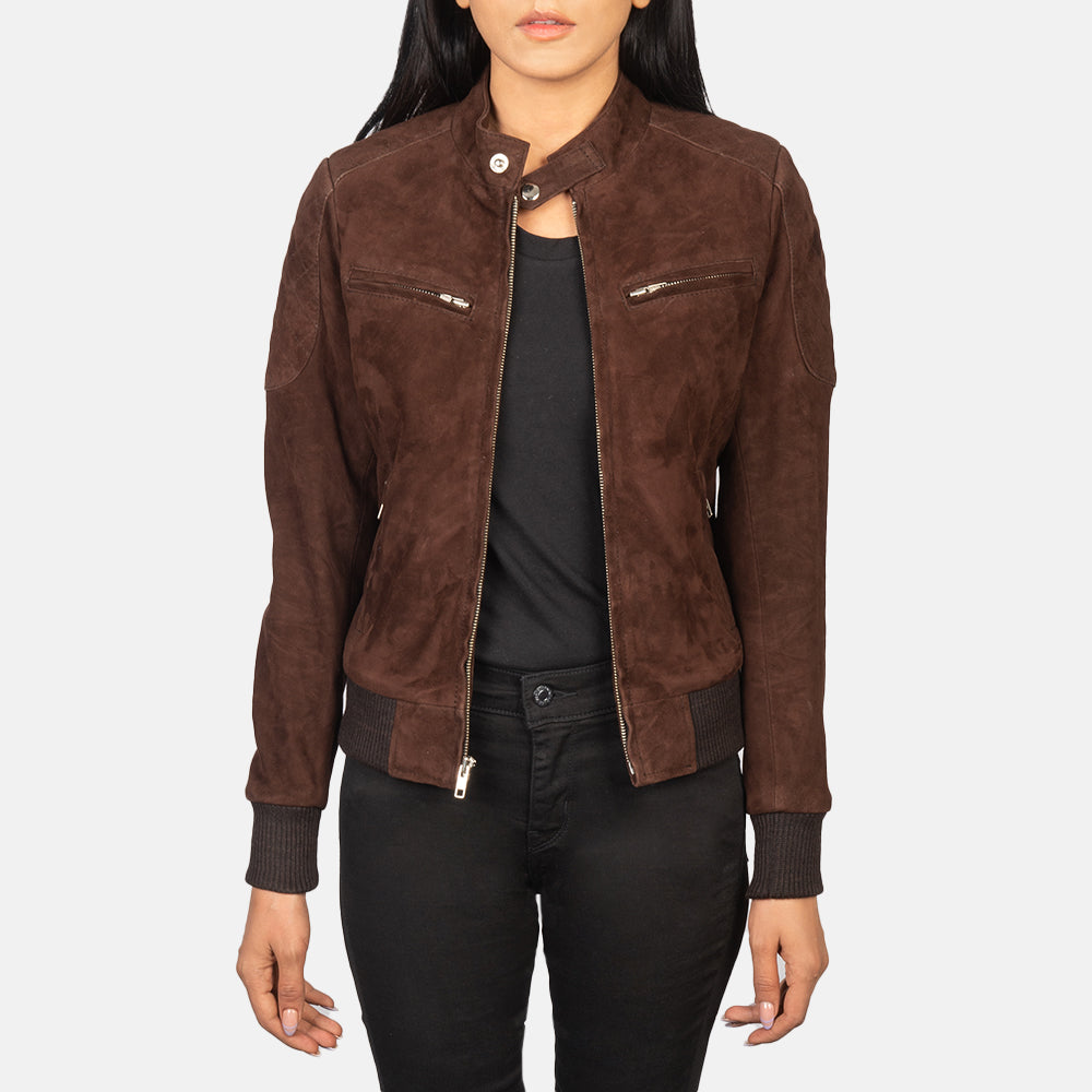 Suede leather coat womens outlet