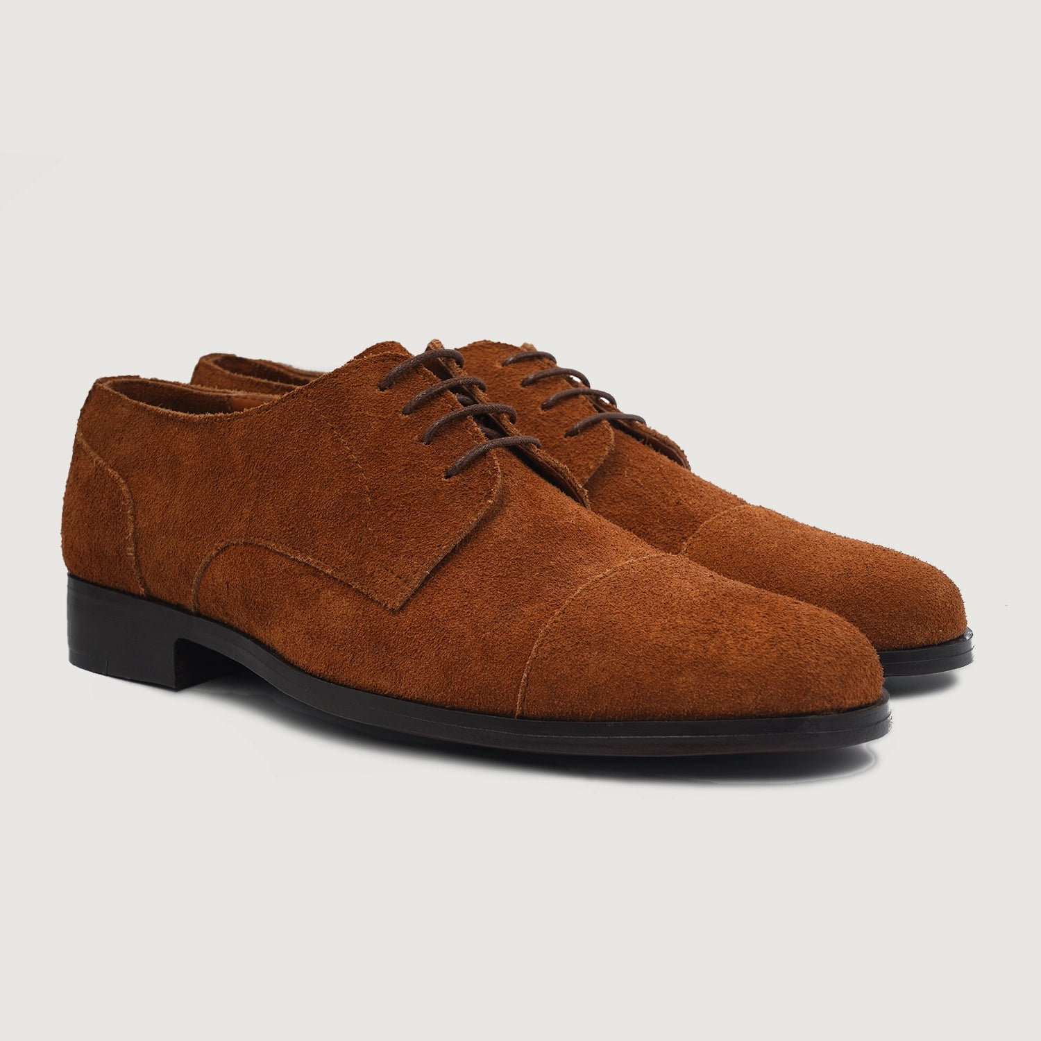 Suede shoes leather top